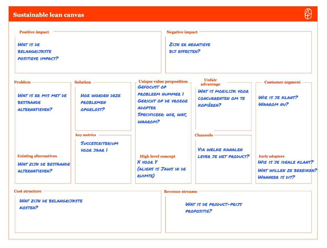 Nationaal Ouderenfonds Sustainable Lean Canvas